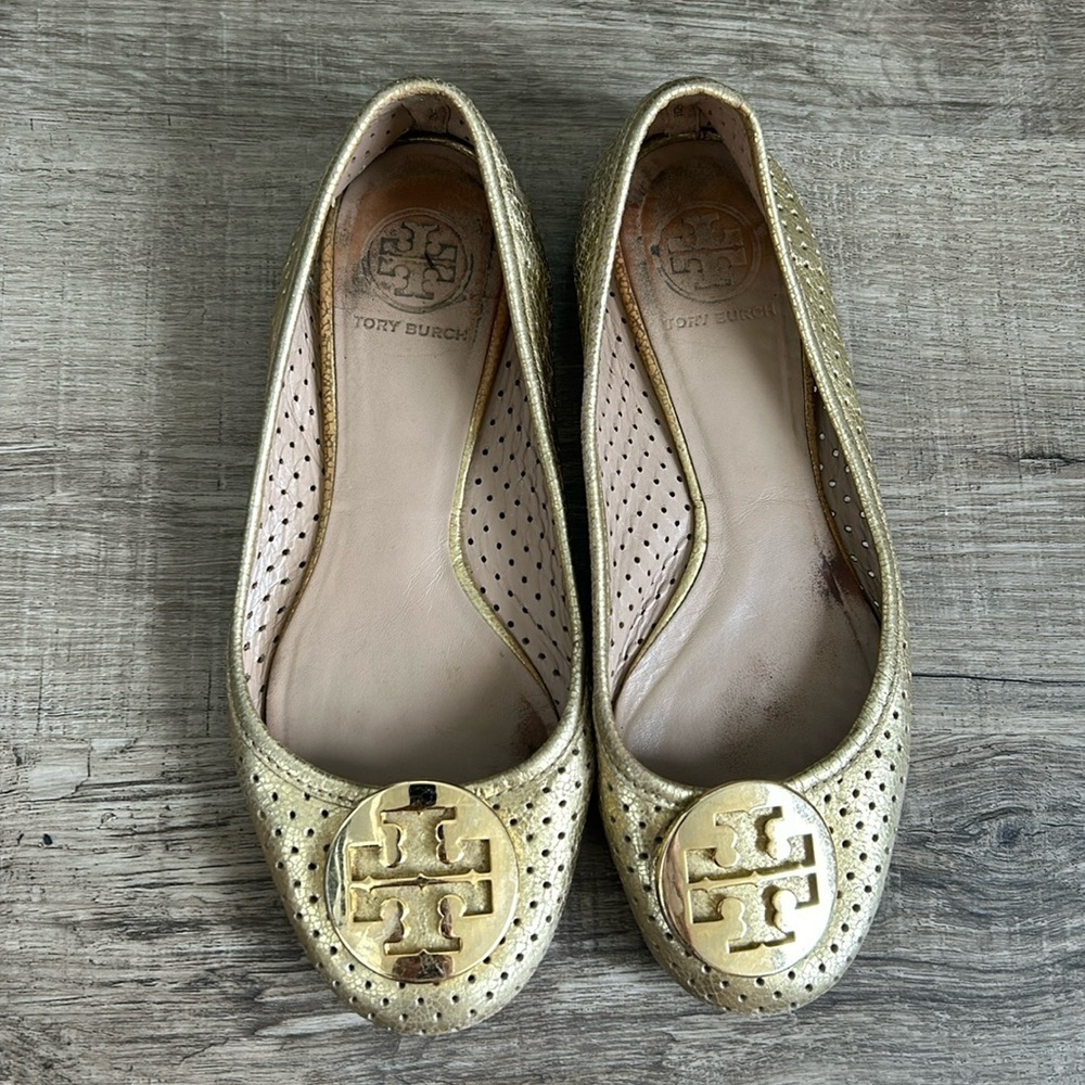 Tory Burch Reva Perforated Ballet Flats